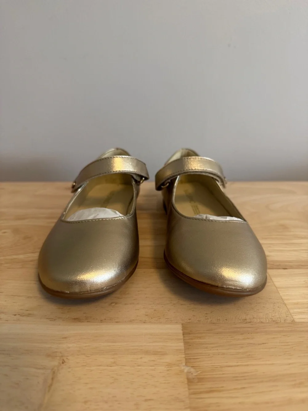 Naturino Girls Gold Mary Jane Dress Shoes
